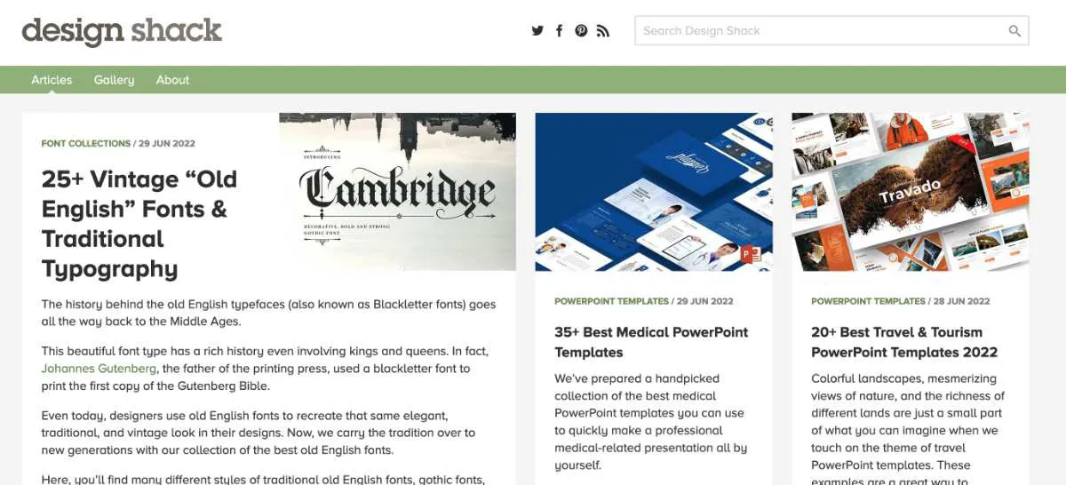 Blog UX hàng đầu - Design Shack