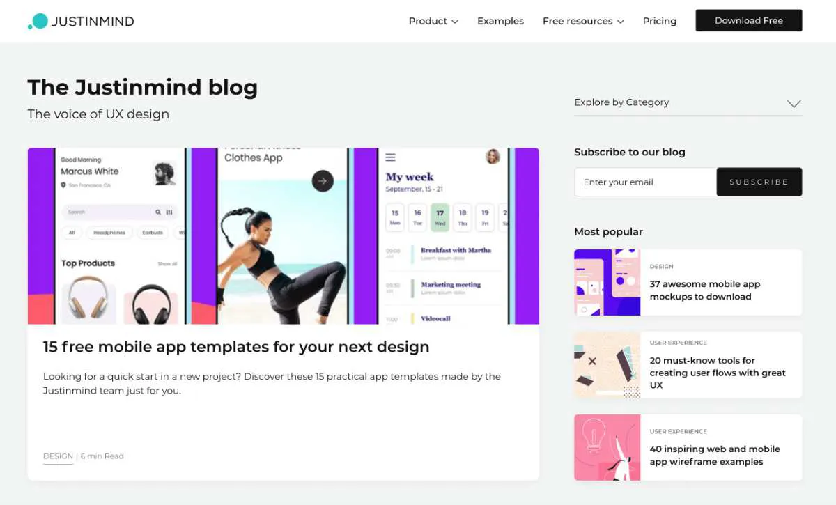 Blog UX hàng đầu - Justinmind