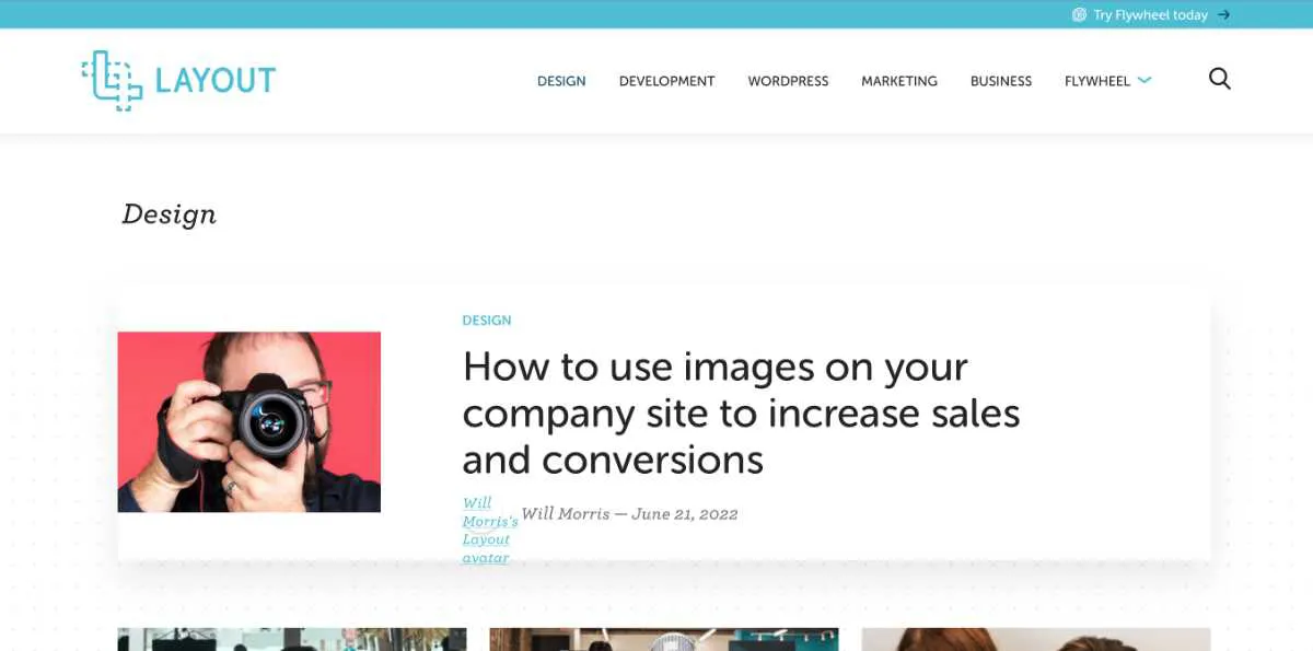 Blog UX hàng đầu - Bố cục